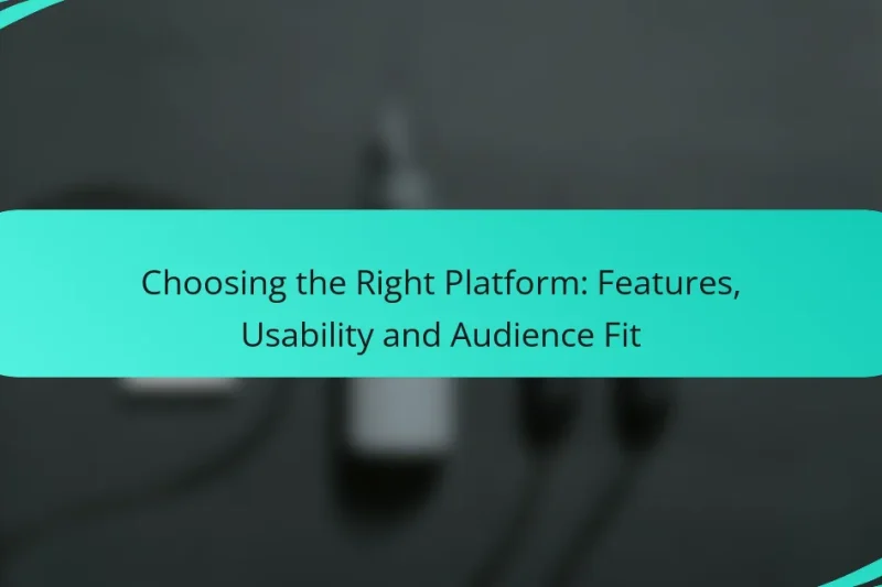 Choosing the Right Platform: Features, Usability and Audience Fit