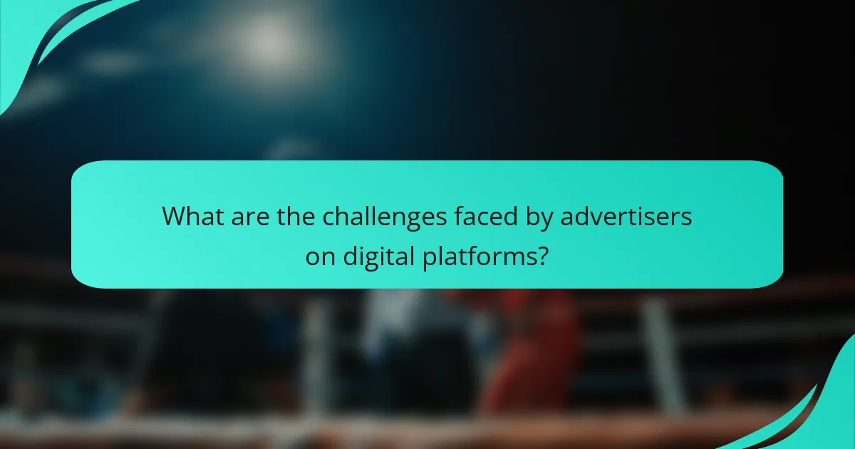 What are the challenges faced by advertisers on digital platforms?