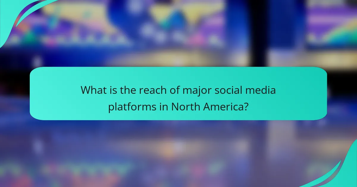 What is the reach of major social media platforms in North America?